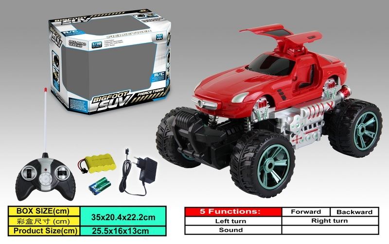 5 FUNCTION R/C CAR W/LIGHT RED/WHITE - HP1088327