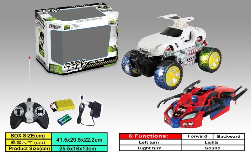 6 FUNCTION R/C CAR W/LIGHT RED/BLUE - HP1088334