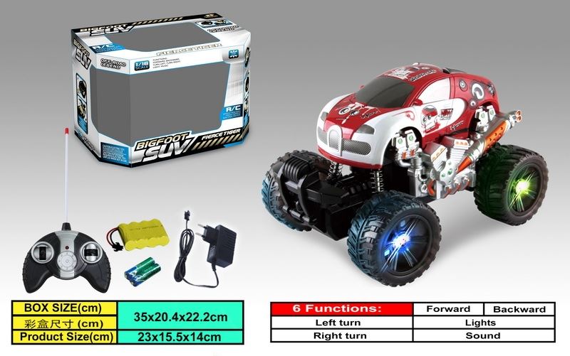 6 FUNCTION R/C CAR W/LIGHT & MUSIC RED/BLUE - HP1088340