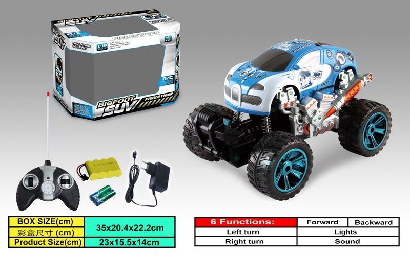 6 FUNCTION R/C CAR W/LIGHT RED/BLUE - HP1088346