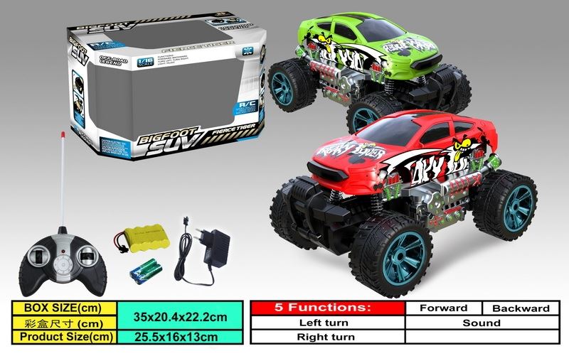 5 FUNCTION R/C CAR RED/GREEN - HP1088368