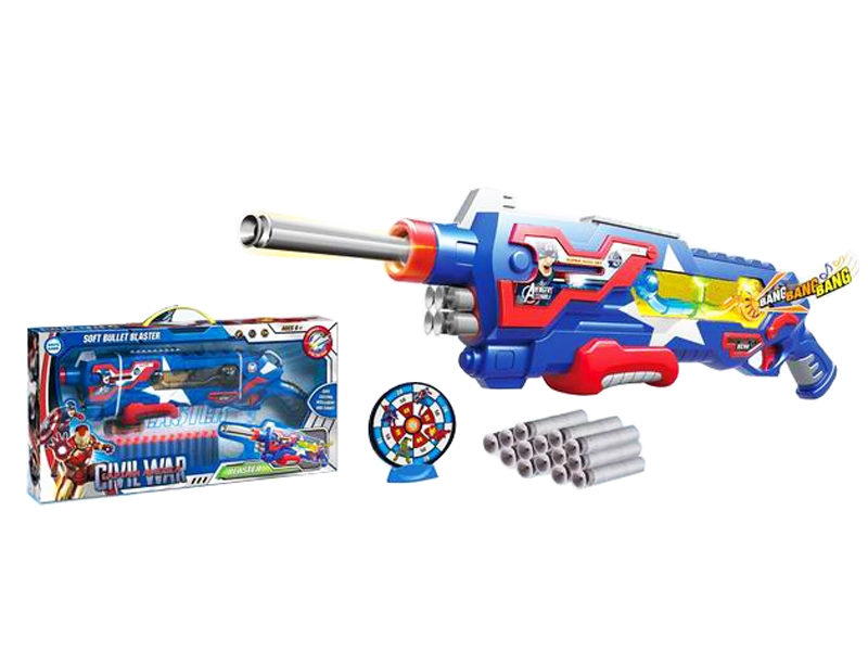 SOFT SHOOTING GUN W/LIGHT & MUSIC - HP1088764