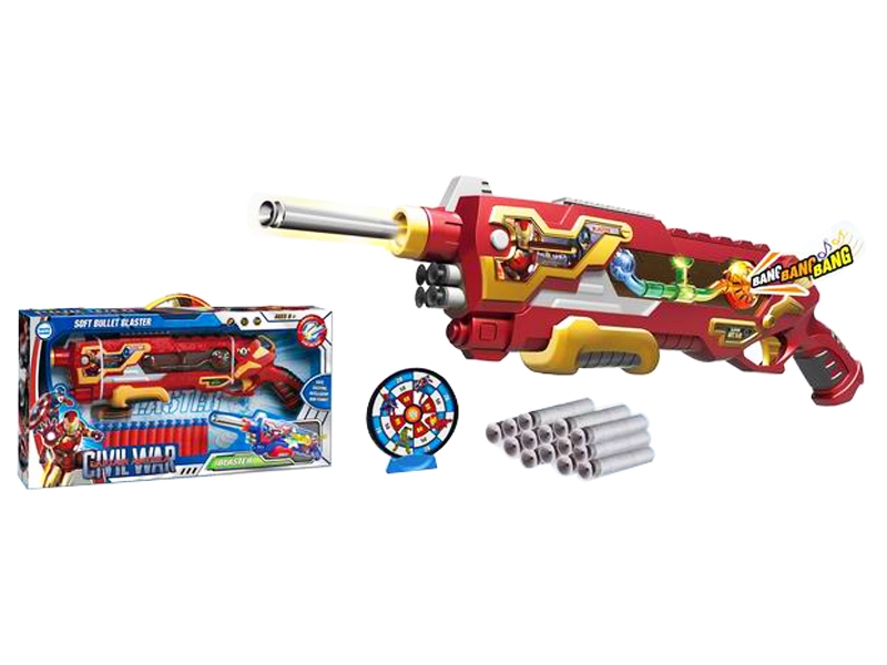 SOFT SHOOTING GUN W/LIGHT & MUSIC - HP1088765