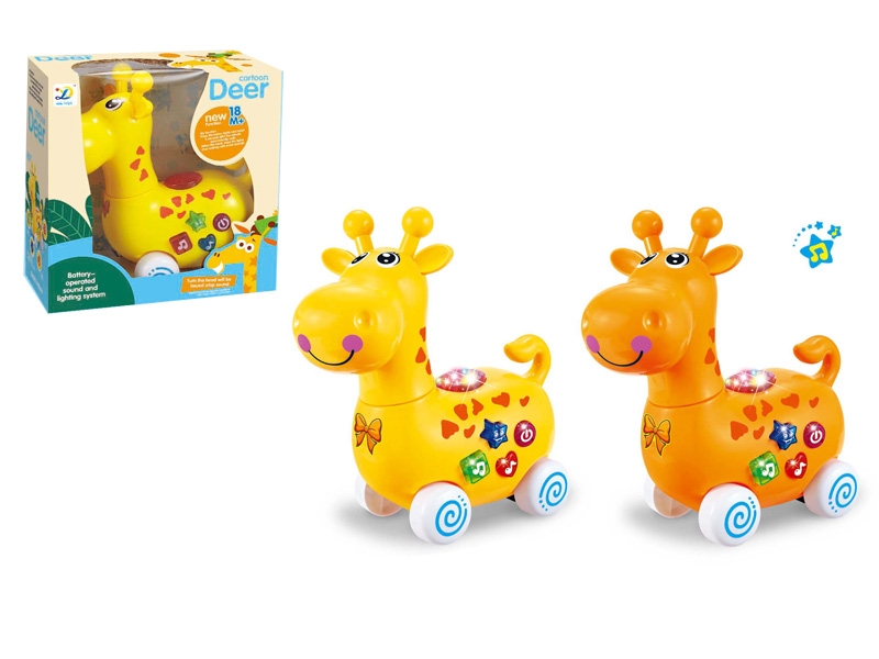 B/O CARTOON DEER W/LIGHT & MUSIC & PROJECTION ORANGE/YELLOW - HP1089500