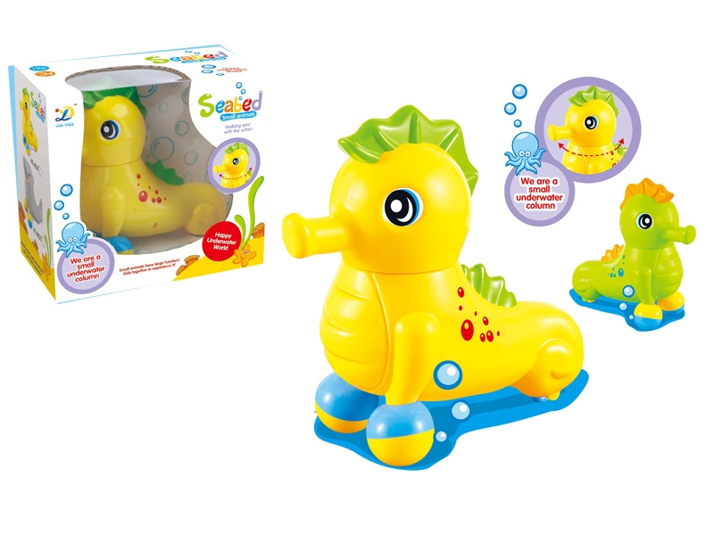 B/O CARTOON SEA HORSE  W/MUSIC GREEN/YELLOW - HP1089512