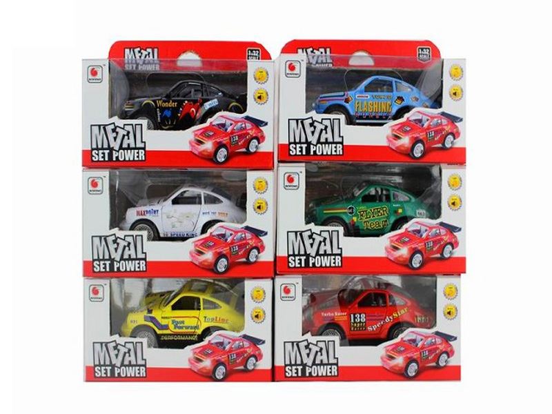 1:32 DIE-CAST PULL BACK CAR W/LIGHT & MUSIC INCLUDED BATTERY - HP1089572