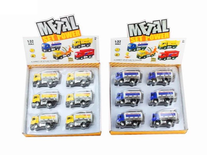 1:32 DIE-CAST PULL BACK TANKER W/LIGHT & MUSIC 6PCS INCLUDED BATTERY - HP1089574