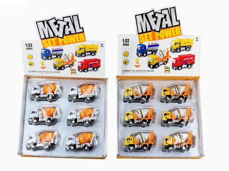 1:32 DIE-CAST PULL BACK TRUCK W/LIGHT & MUSIC 6PCS INCLUDED BATTERY - HP1089575