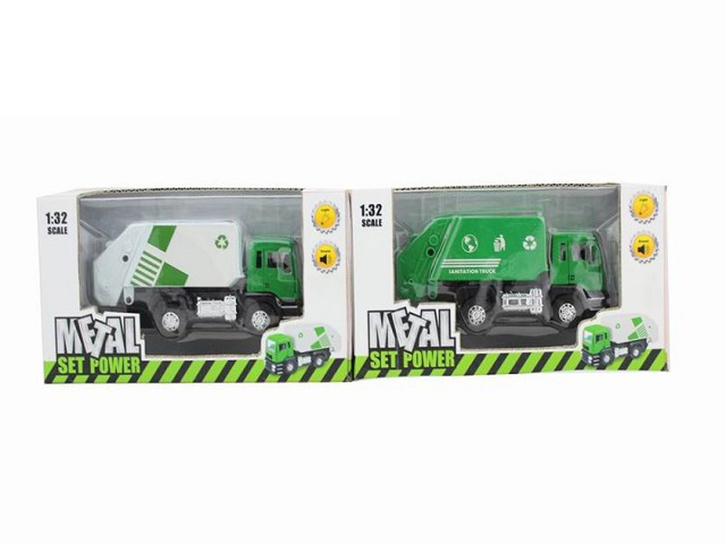 1:32 DIE-CAST PULL BACK CLEANING TRUCK W/LIGHT & MUSIC INCLUDED BATTERY - HP1089585
