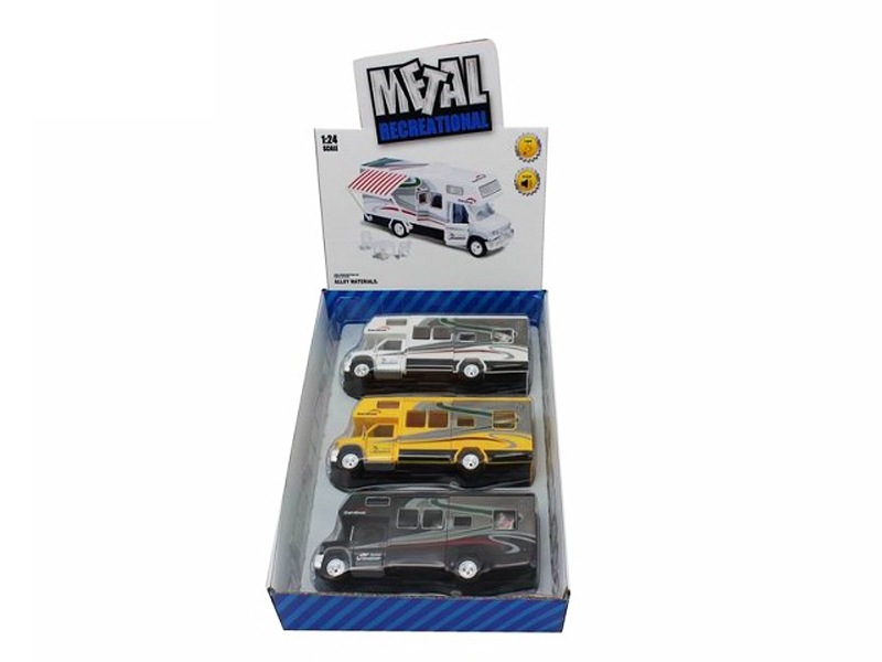 1:24 DIE-CAST PULL BACK TOURING CAR W/LIGHT & MUSIC 3PCS INCLUDED BATTERY - HP1089592