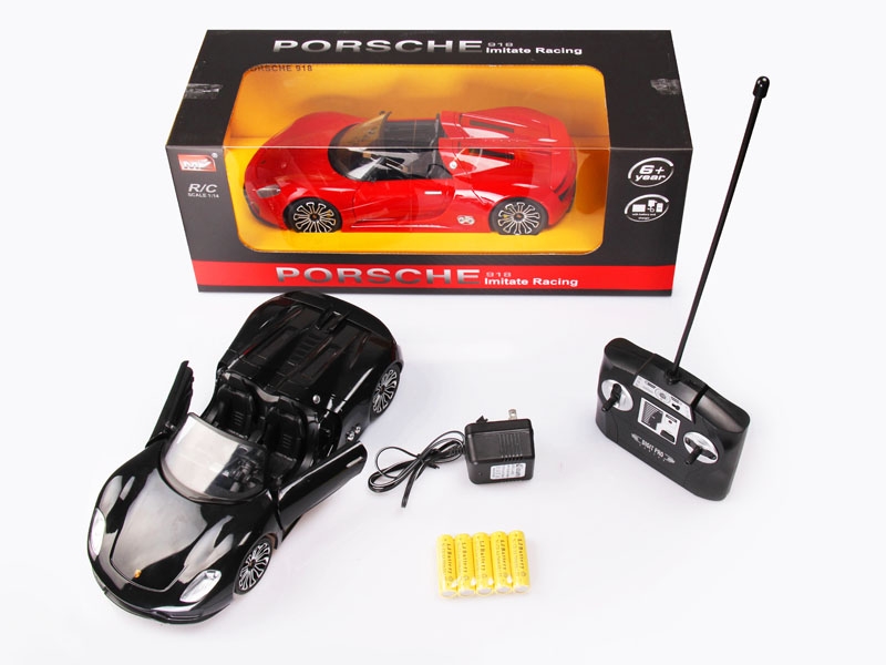 1:14授权保时捷918（可开门） 包电带灯光 银灰、黑、红 四通 - HP1089800