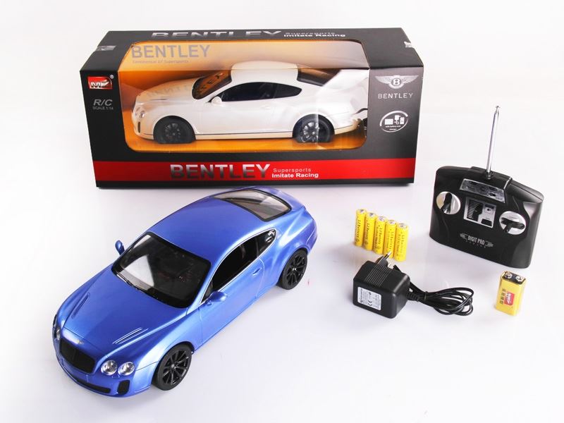 1：14授权塑胶遥控宾利GT Supersport  包电带灯光 Coupe(硬顶)珠光白、蓝、橙 四通 - HP1089801
