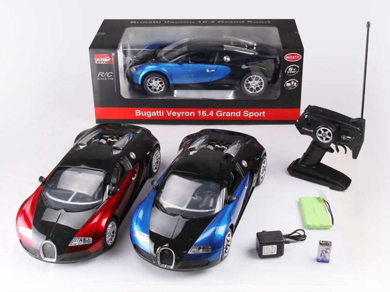 1：10授权遥控布加迪Veyron 包电带灯光 红、蓝 五通 - HP1089805