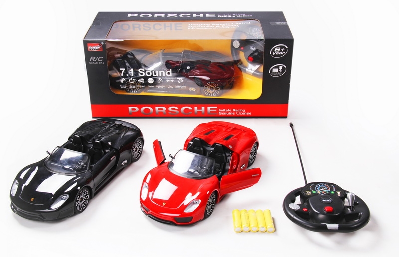 1:14授权保时捷918（小方向盘）包电 银灰、黑、红 四通带灯光 - HP1089857