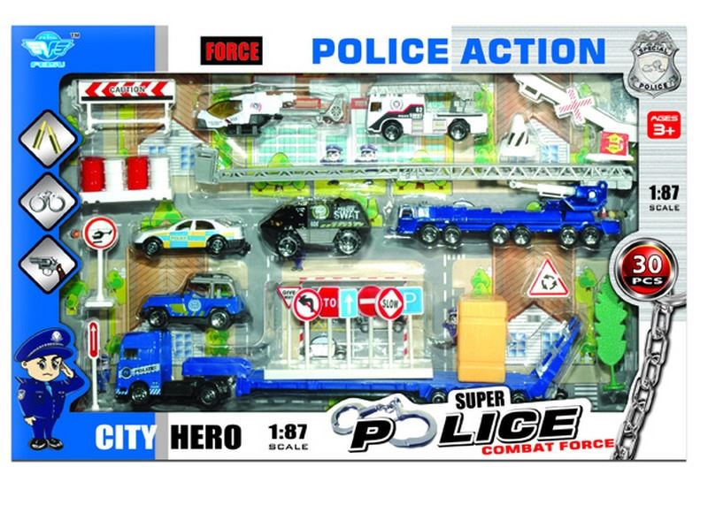 FREE WAY POLICE CAR SET (DIE CAST) - HP1089968
