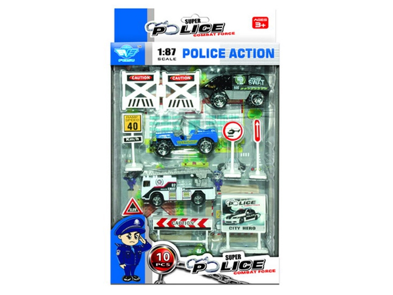 FREE WAY POLICE CAR SET (DIE CAST) - HP1089972