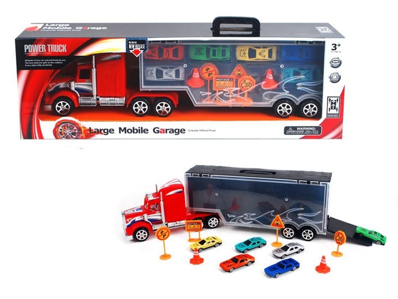 FRICTION CONTAINER TRUCK W/6PCS FREE WAY CAR - HP1090268