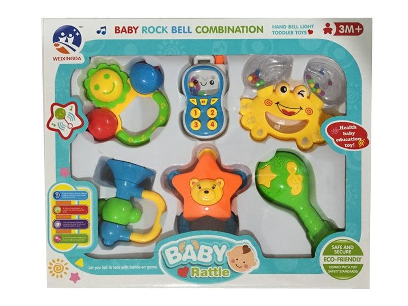 BABY RATTLE  6 PCS - HP1090313