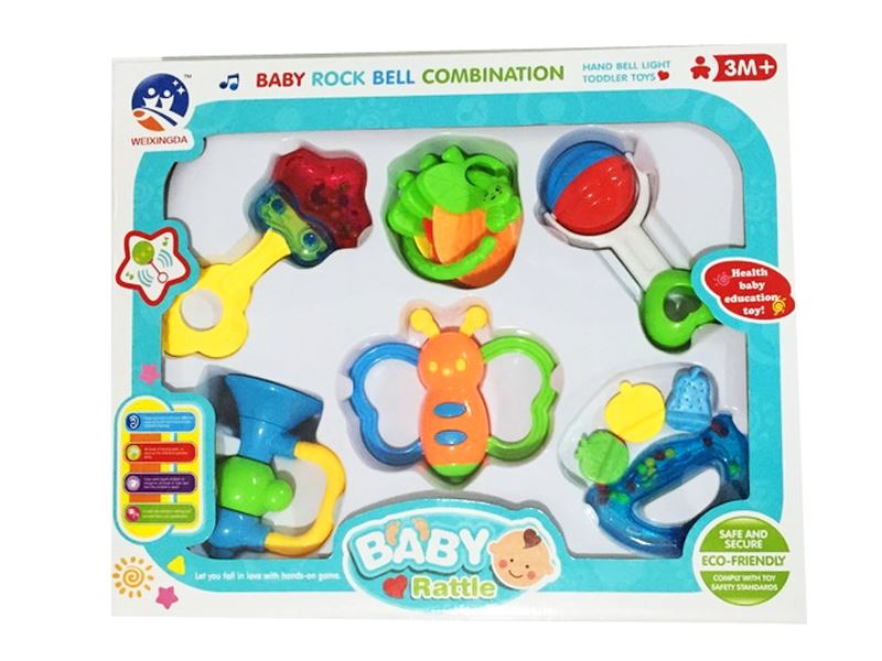 BABY RATTLE  6PCS - HP1090314