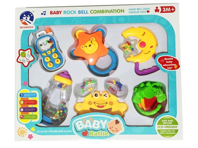 BABY RATTLE  6PCS - HP1090315
