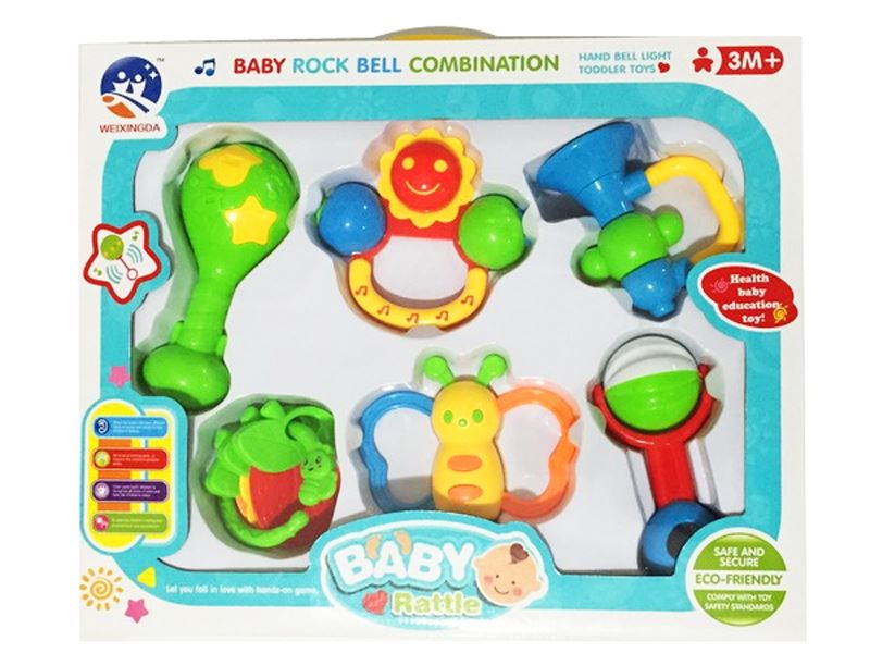 BABY RATTLE  6 PCS - HP1090316