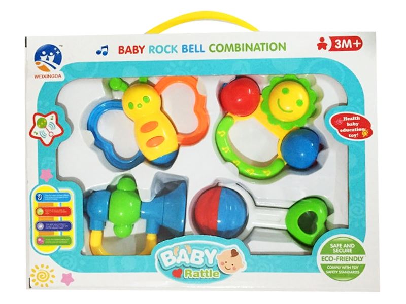 BABY RATTLE  4 PCS - HP1090320