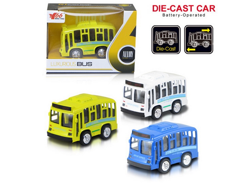 1:36 PULL BACK DIE CAST CAR BLUE/WHITE/YELLOW - HP1090506