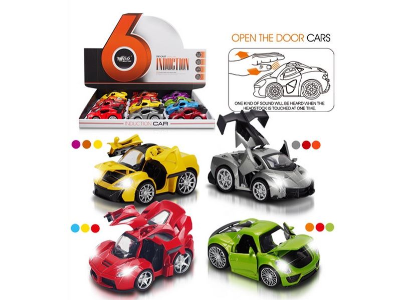 1：32 PULL BACK DIE CAST CAR W/LIGHT & MUSIC 4ASST 12PCS/DISPLAY BOX  INFRARED - HP1090515