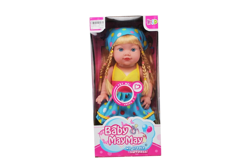 38CM VINYL DOLL W/6IC,BLUE/YELLOW - HP1090532