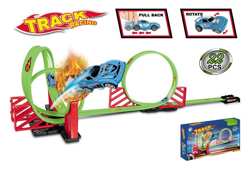 RACING TRACK SET W/PULL BACK CAR - HP1090710