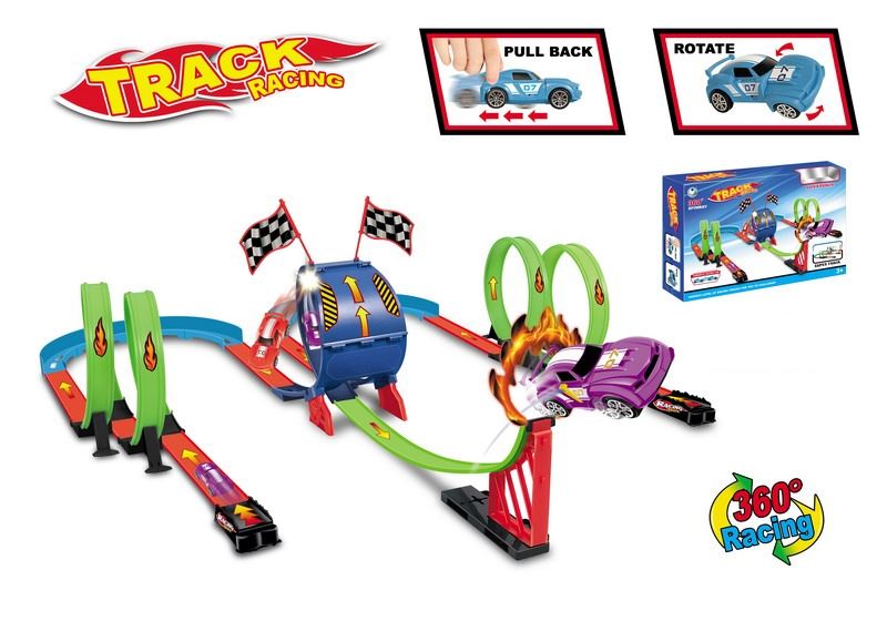 RACING TRACK SET W/PULL BACK CAR - HP1090712