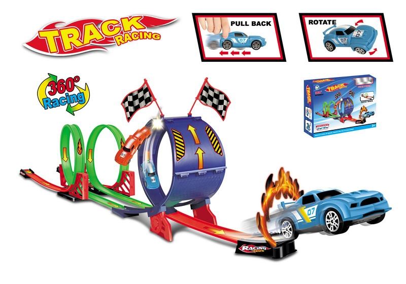 RACING TRACK SET W/PULL BACK CAR - HP1090713