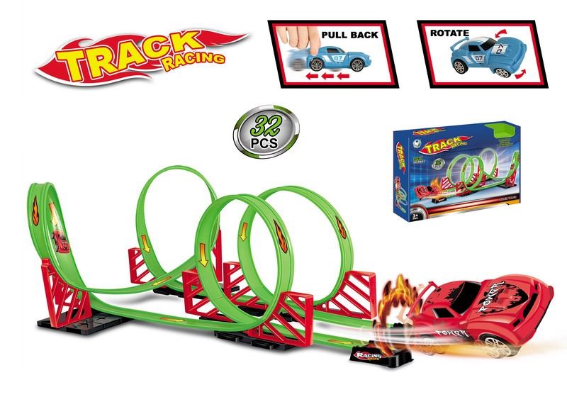 RACING TRACK SET W/PULL BACK CAR - HP1090717