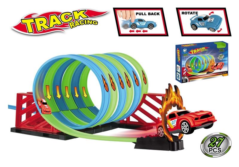 RACING TRACK SET W/PULL BACK CAR - HP1090725