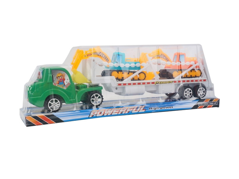 FRICTION TRUCK W/FREE WAY CAR RED/BLUE/GREEN - HP1091248