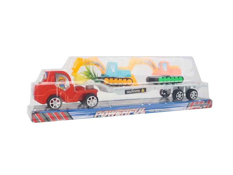 FRICTION TRUCK W/FREE WAY CAR RED/BLUE/GREEN - HP1091249