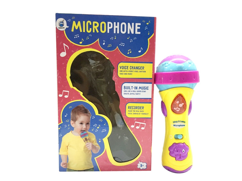 MICROPHONE W/LIGHT,MUSIC,STORY,RECORD,VOICE CHANGER - HP1091432
