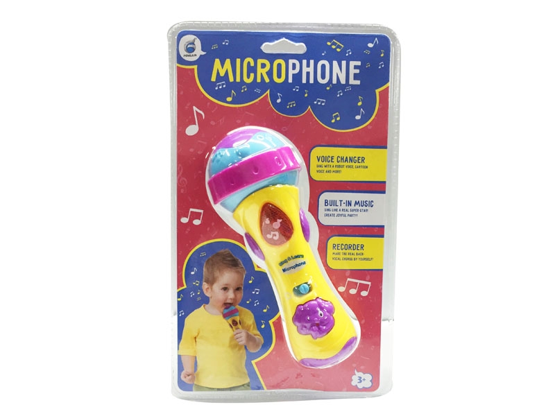 MICROPHONE W/LIGHT,MUSIC,STORY,RECORD,VOICE CHANGER - HP1091434