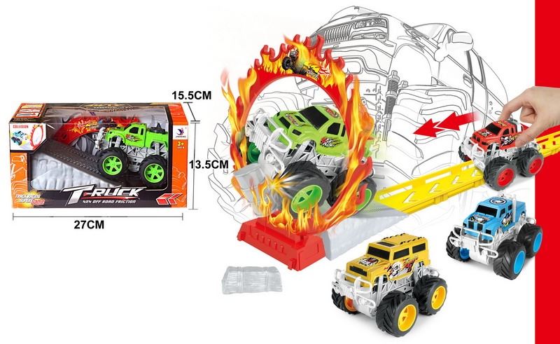 FRICTION FOUR-WHEEL DRIVE TRACK SET,RED/BLUE/YELLOW/GREEN - HP1091468