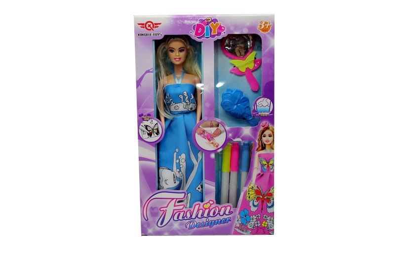 DIY COLORING BENDABLE DOLL W/ACCESSORIES - HP1091660