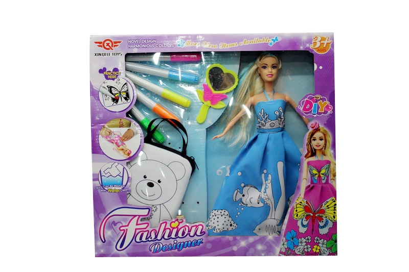 DIY COLORING BENDABLE DOLL W/ACCESSORIES - HP1091661