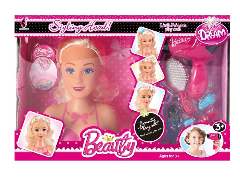 DOLL HEAD W/BEAUTY SET - HP1091686
