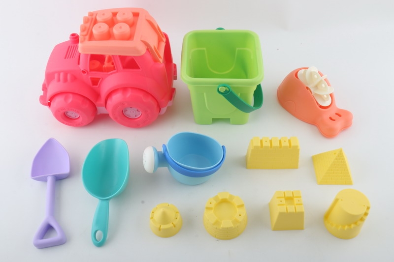 SOFT MATERIA BEACH SET W/CAR 12PCS - HP1092013