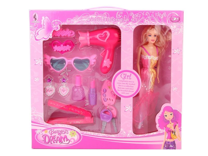 BEAUTY SET W/BENDABLE DOLL - HP1092138