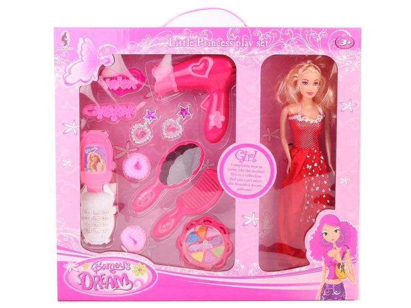 BEAUTY SET W/BENDABLE DOLL - HP1092140
