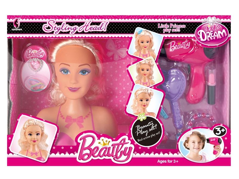 DOLL HEAD W/BEAUTY SET - HP1092172