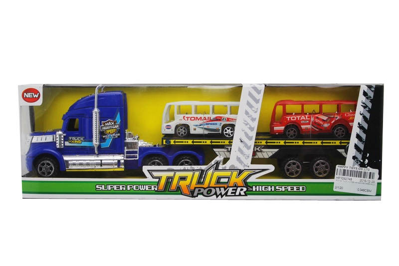 FRICTION TRUCK W/2 FREE WAY CARS RED/GREEN/BLUE - HP1092748