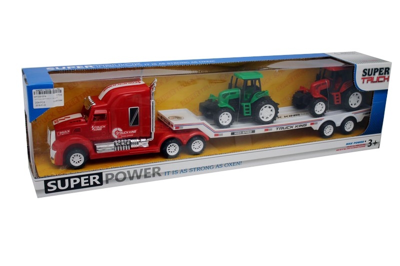 FRICTION TRUCK W/2 FRICTION CARS RED/BLUE - HP1092765