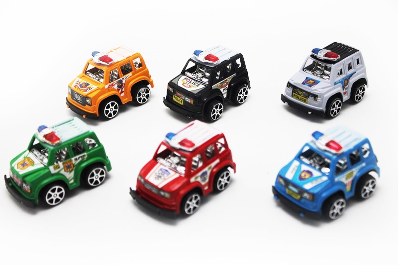 PULL BACK POLICE CAR 6PCS - HP1093140