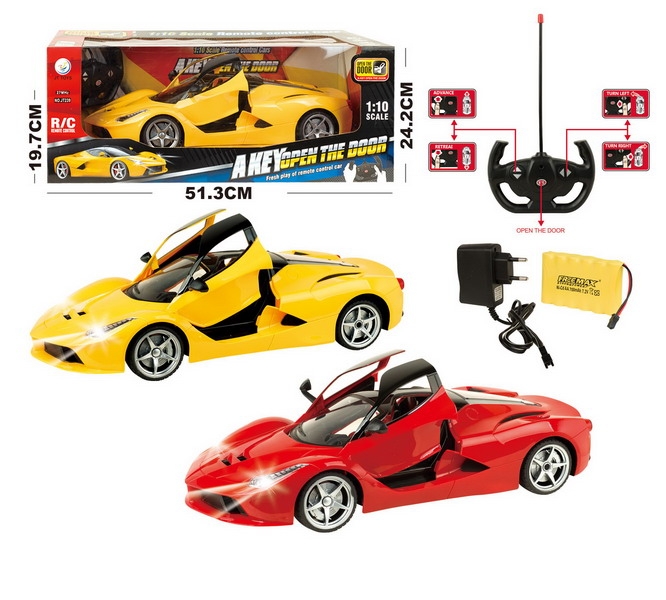 1:10 4 FUNCTION R/C CAR W/LIGHT,INCLUDED BATTERY RED/YELLOW - HP1093200